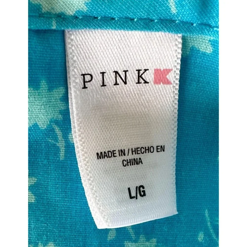 VTG KMart Nightgown Patio Dress Duster Larg Muumuu  Blue Floral House Dr… - Picture 12 of 12